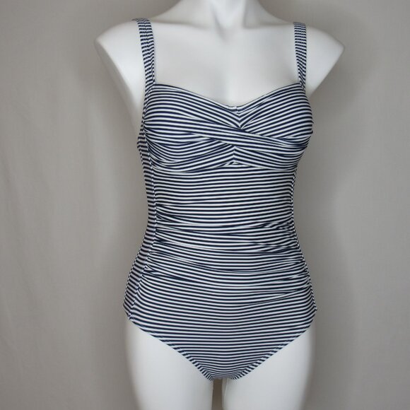 Nip Tuck Sorrento Stripe JOANN One Piece Blue Swimsuit Women's 6 - Picture 5 of 9